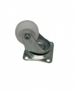 RUEDA NYLON 25 BLANCO C/ PLACA GIRAT FERRO