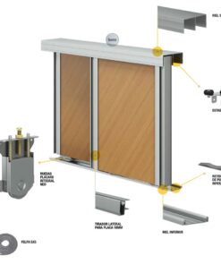 KIT PLAC.INT. NEO P/PL 18 4X2,6 ANOD. CONCAVO NAT RUEDAMAS