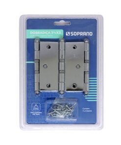 BISAGRA 3 1/2X3 C/ANILLO CROM BLISTER 3PZS SOPRANO