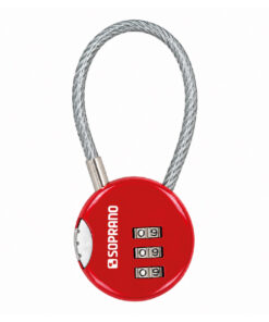 CANDADO P/3COMB 35MM ROJO ZAMAC BLISTER 1PZ SOPRANO