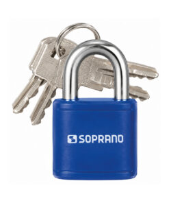 CANDADO REF 20 ALUM AZUL BLISTER 1PZ SOPRANO